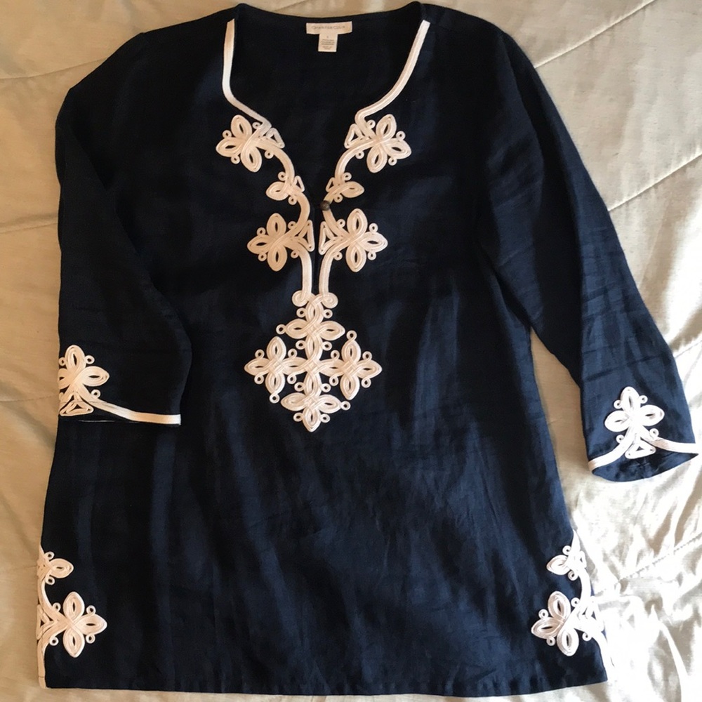 Embroidered 100% Linen Tunic